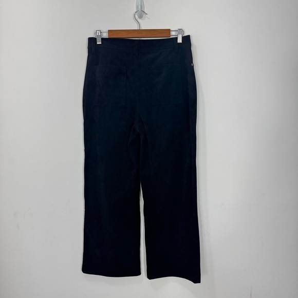7 For All Mankind Wide Leg Corduroy Black Trousers Size Medium - Picture 4 of 12
